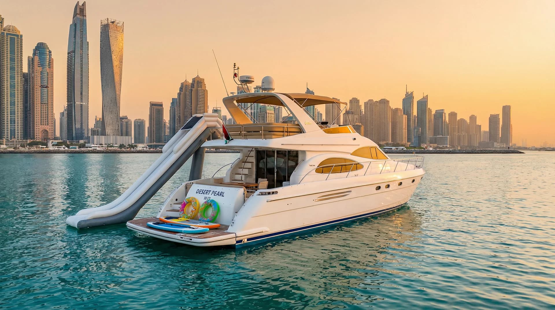 Enterprise 48 luxury yacht available for rent in Dubai